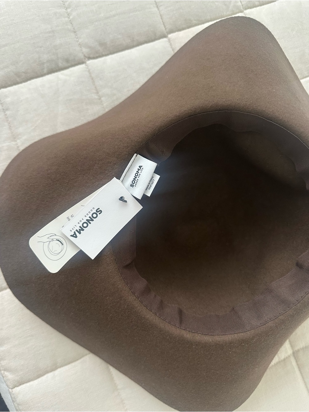Sonoma Wide Brim Felt Fedora Hat - Chocolate Brown - Picture 4 of 4